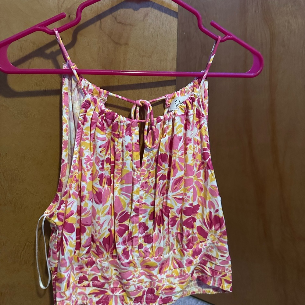 Floral Pink Sleeveless Top